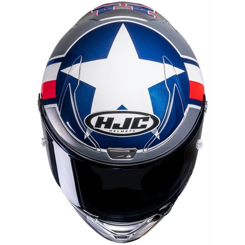 HJC RPHA 1 Ben Spies Silverstar MC21 rdeče-modro-bela-srebrna integralna motoristična čelada