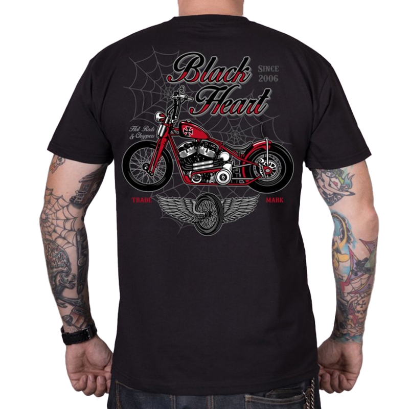 Moška majica Black Heart Red Baron Chopper