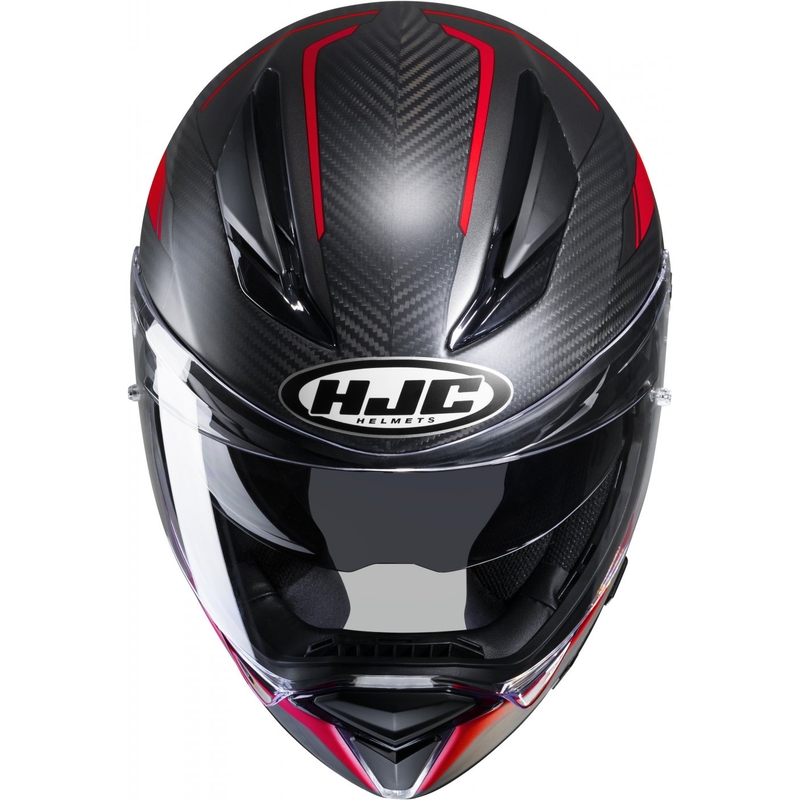 Integralna motoristična čelada HJC F70 Carbon Ubis MC1SF črno-rdeča