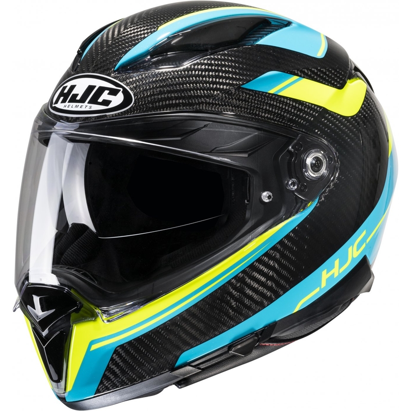 Integralna motoristična čelada HJC F70 Carbon Ubis MC34H črno-modro-rumena