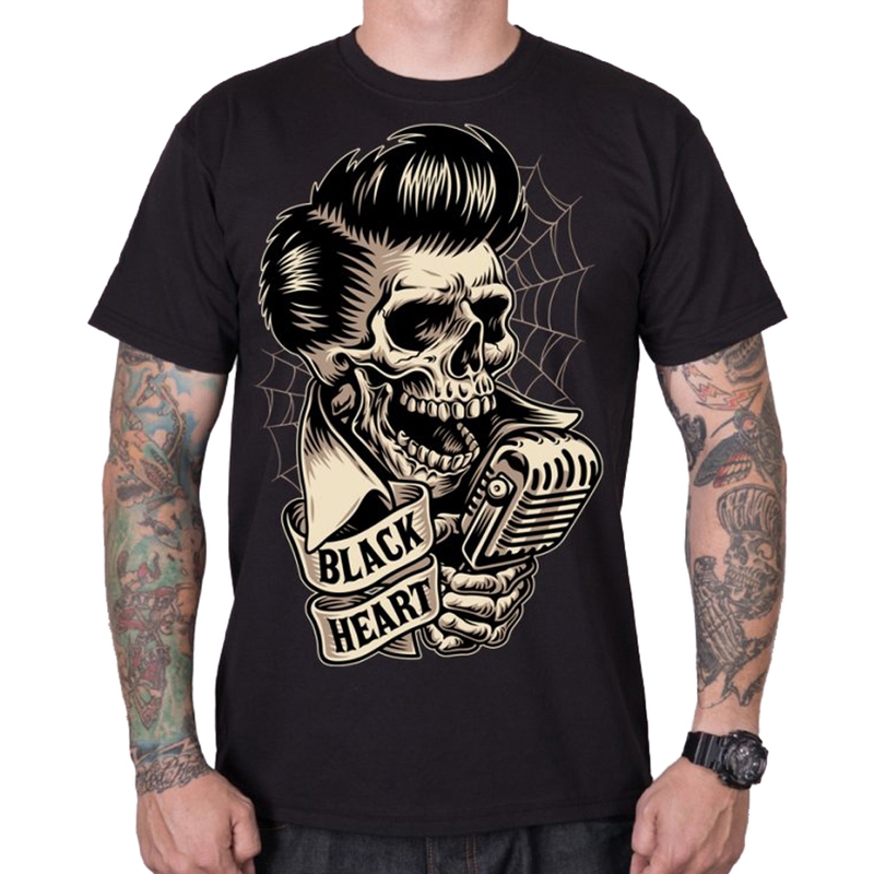 Moška srajca Black Heart Rockabilly