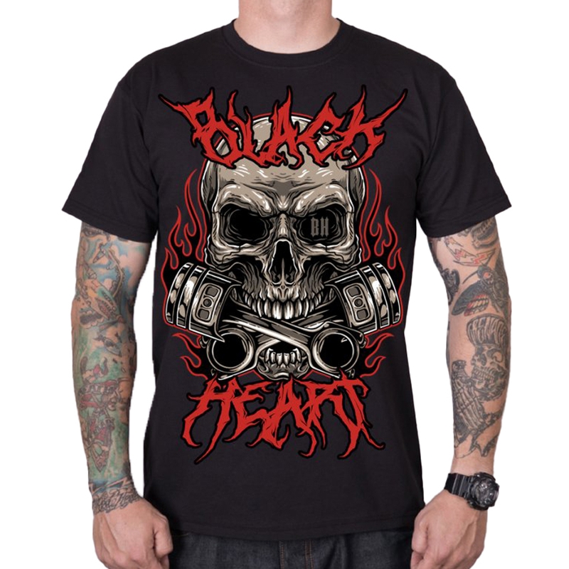Moška majica Black Heart Metal Head