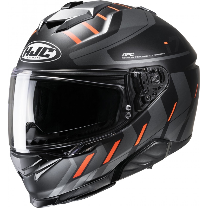 HJC i71 Simo MC6HSF črno-sivo-oranžna integralna motoristična čelada