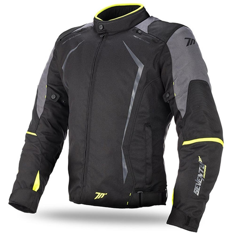 Motoristična jakna SEVENTY DEGREES SD-JR47 black-grey-fluo yellow