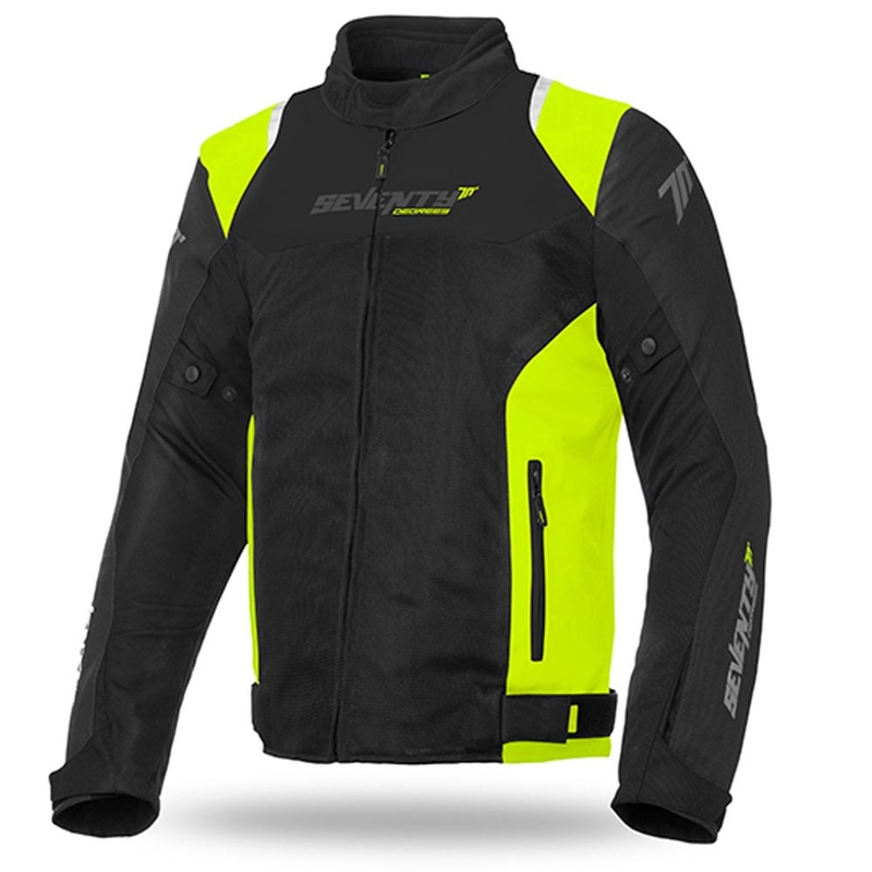 Motoristična jakna SEVENTY DEGREES SD-JR48 black-fluo yellow