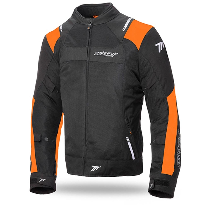 Motoristična jakna SEVENTY DEGREES SD-JR52 black-orange razprodaja