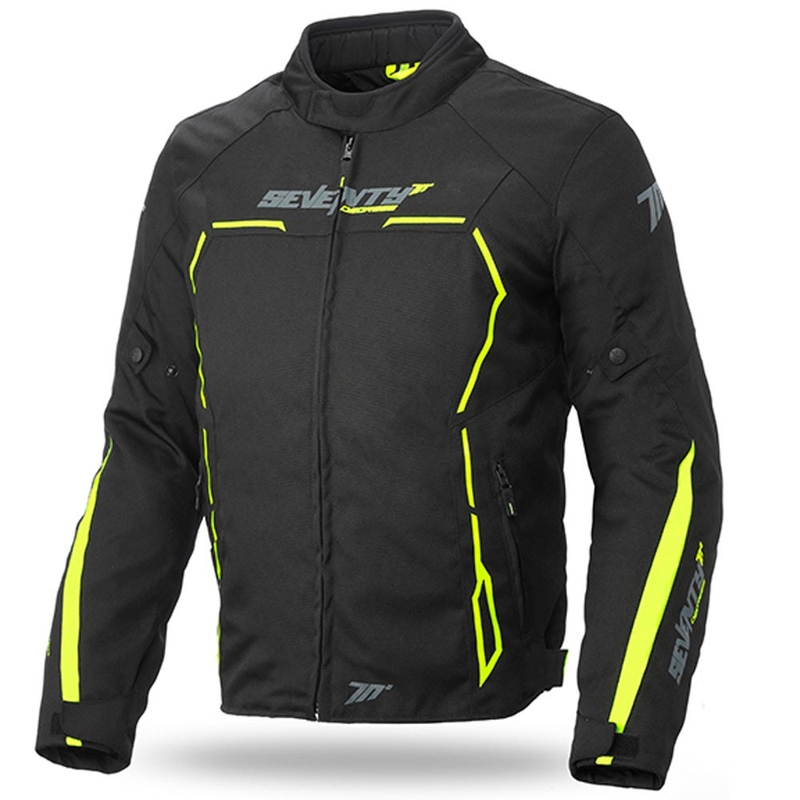 Motoristična jakna SEVENTY DEGREES SD-JR65 black-fluo yellow