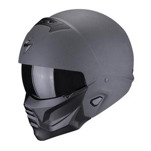Odprta čelada z masko Scorpion EXO-COMBAT II Solid graphite temno siva