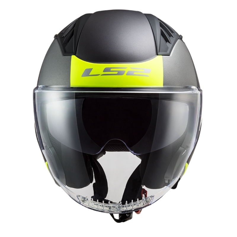 Odprta motoristična čelada LS2 OF600 Copter II Urbane 06 black-fluo yellow