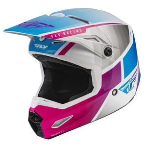 Motokros čelada FLY Racing Kinetic Drift roza-belo-modra