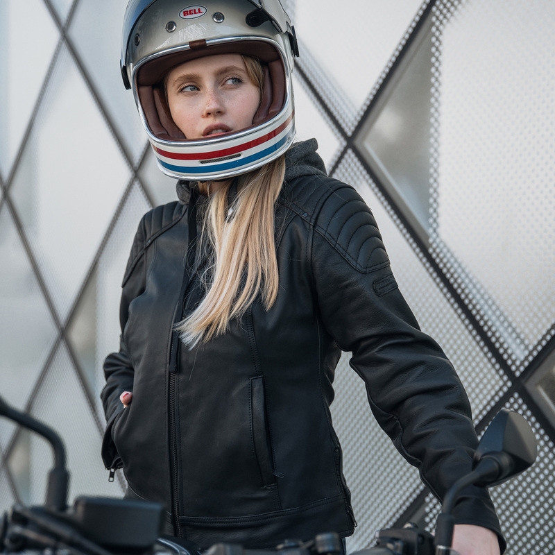 Ženska motoristična jakna Rebelhorn Impala črna
