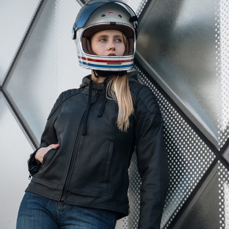 Ženska motoristična jakna Rebelhorn Impala črna