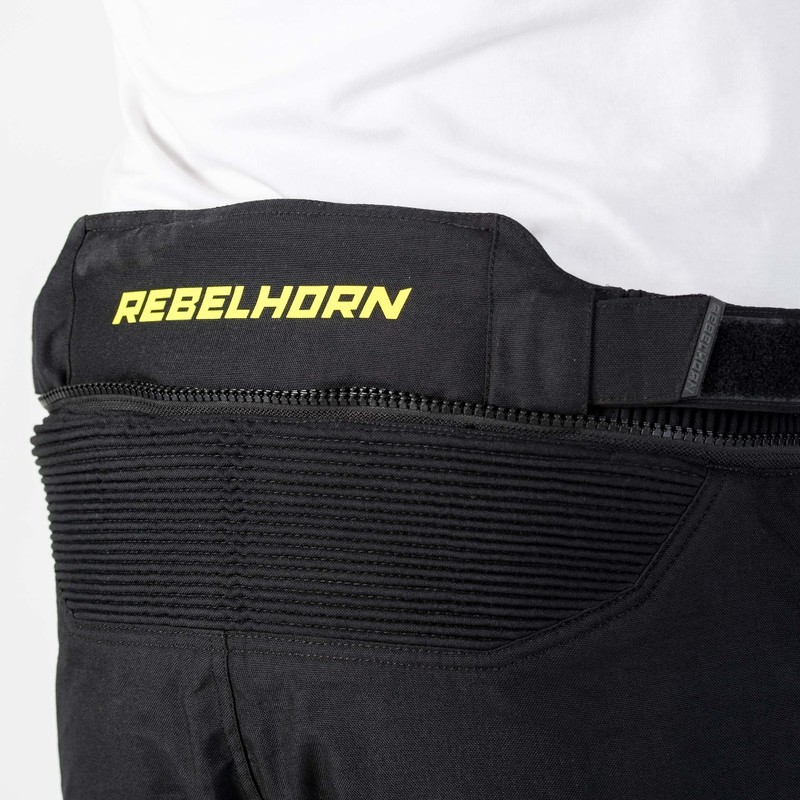 Rebelhorn Patrol Grey-Black-Fluo Yellow Motoristične hlače razprodaja