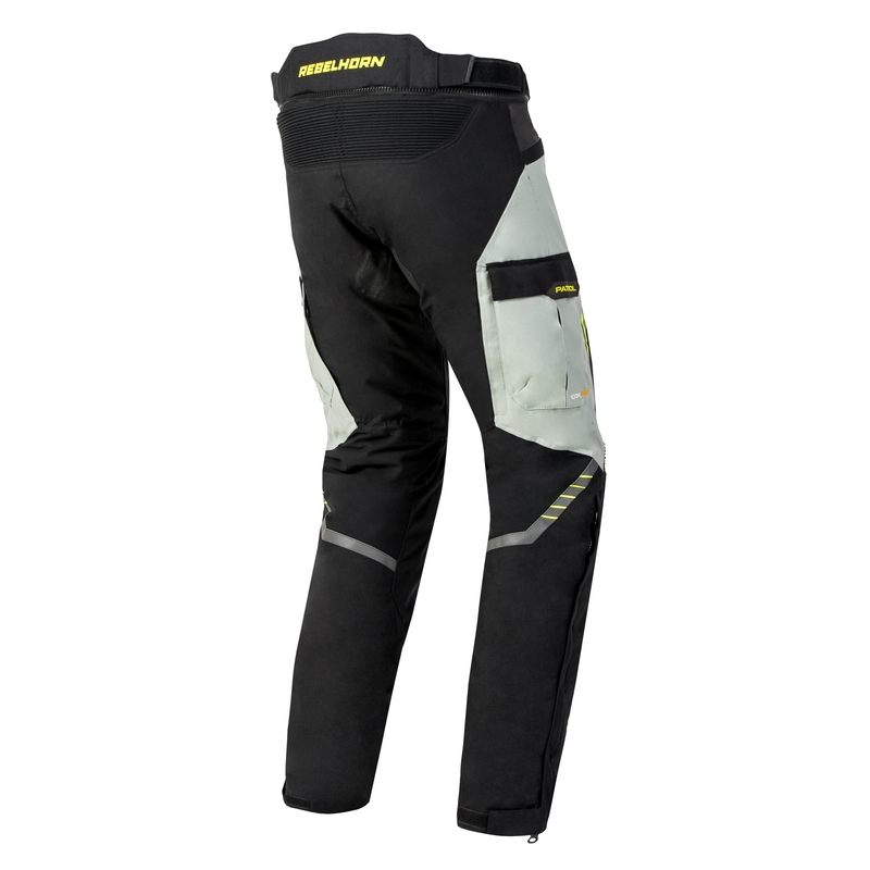 Rebelhorn Patrol Grey-Black-Fluo Yellow Motoristične hlače razprodaja