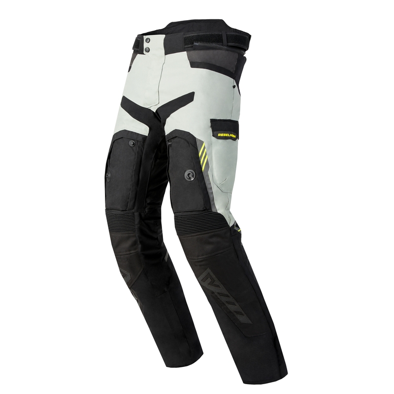Rebelhorn Patrol Grey-Black-Fluo Yellow Motoristične hlače razprodaja