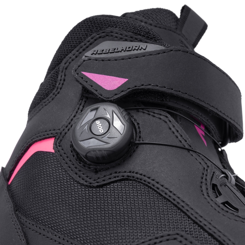 Ženski motoristični škornji Rebelhorn Spark II Black and Pink
