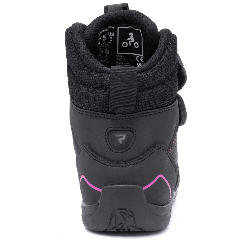 Ženski motoristični škornji Rebelhorn Spark II Black and Pink