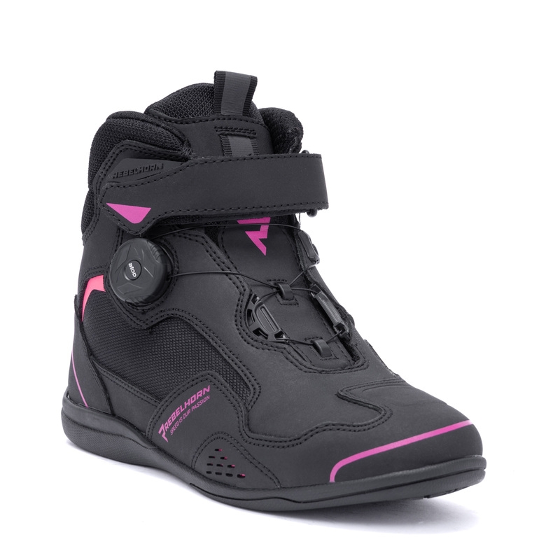 Ženski motoristični škornji Rebelhorn Spark II Black and Pink