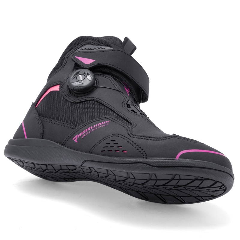 Ženski motoristični škornji Rebelhorn Spark II Black and Pink