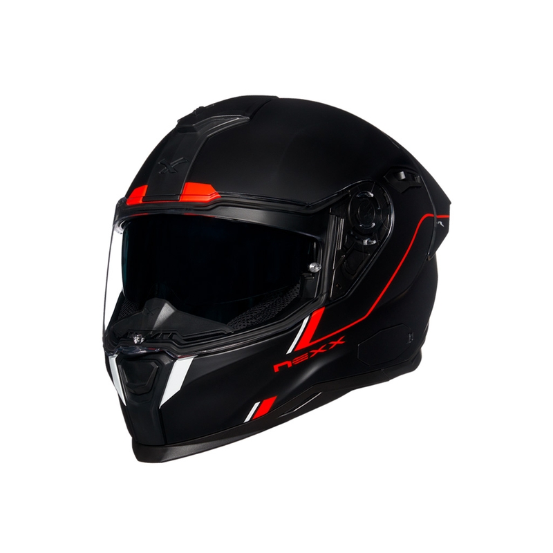 Integralna motoristična čelada NEXX SX.100R Frenetic črno-rdeča razprodaja
