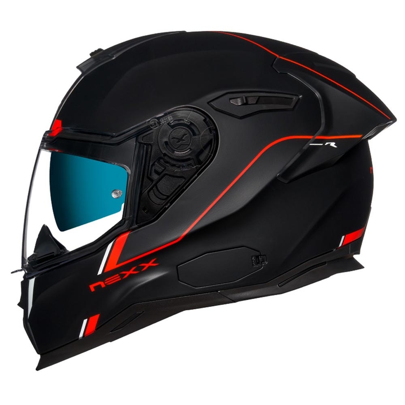 Integralna motoristična čelada NEXX SX.100R Frenetic črno-rdeča razprodaja