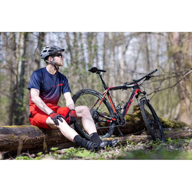 Dres FORCE MTB Angle modro-rdeč razprodaja