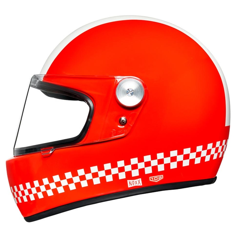 Integralna motoristična čelada NEXX X.G100R Finish Line rdeča razprodaja