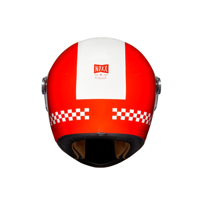 Integralna motoristična čelada NEXX X.G100R Finish Line rdeča razprodaja