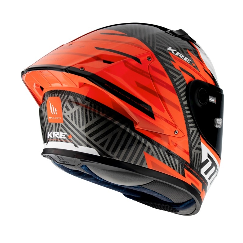 MT FF103PLUSC KRE+ Carbon Brush A5 črno-bela-rdeča integralna motoristična čelada