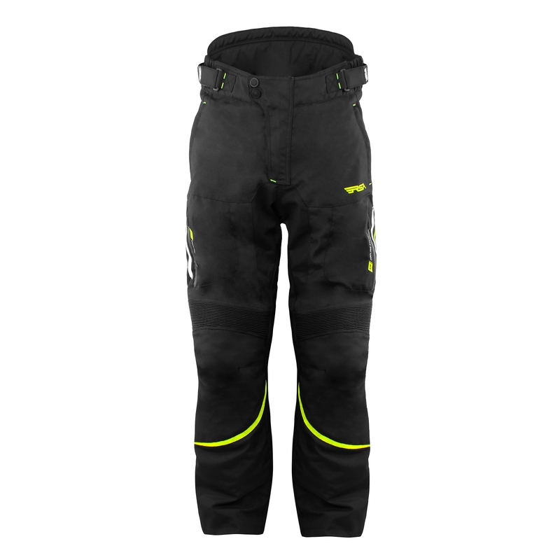 RSA Warm Black-Fluo Yellow motoristične hlače razprodaja