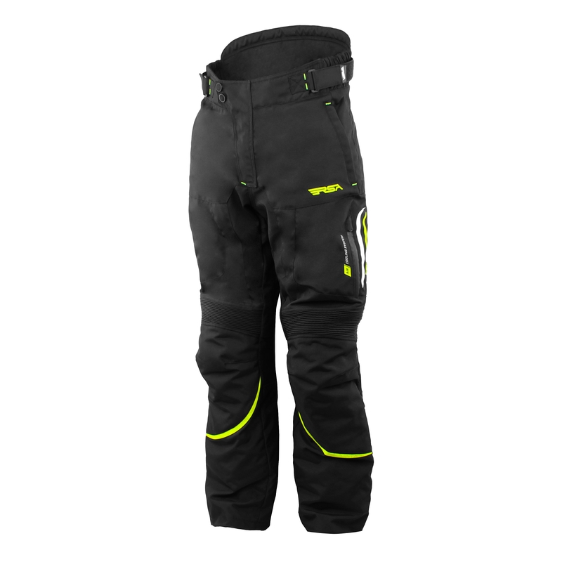 RSA Warm Black-Fluo Yellow motoristične hlače razprodaja