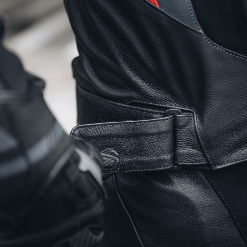Rebelhorn Veloce Black-Fluo Red usnjena motoristična jakna