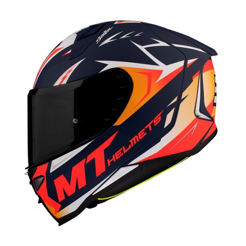 MT FF110 Revenge 2 Acosta A37 modro-bela-oranžna mat integralna motoristična čelada