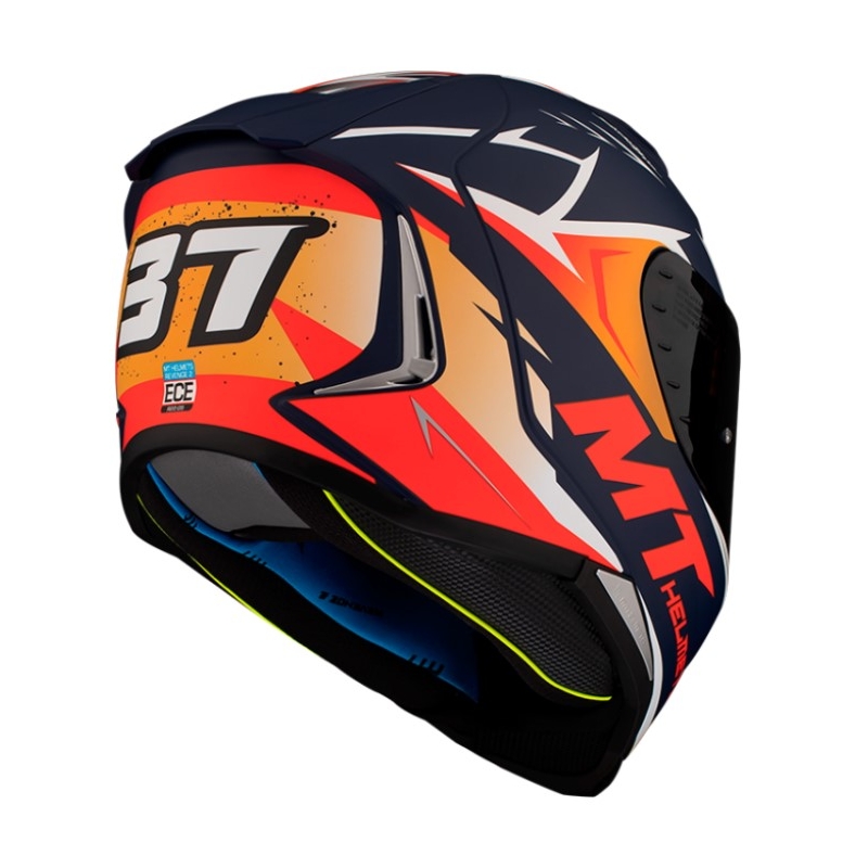 MT FF110 Revenge 2 Acosta A37 modro-bela-oranžna mat integralna motoristična čelada