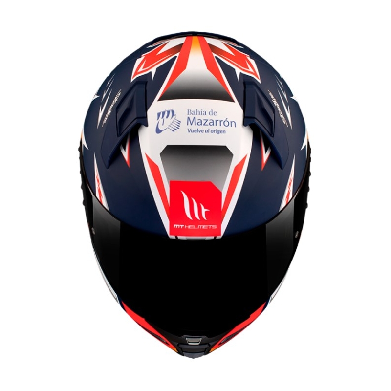 MT FF110 Revenge 2 Acosta A37 modro-bela-oranžna mat integralna motoristična čelada