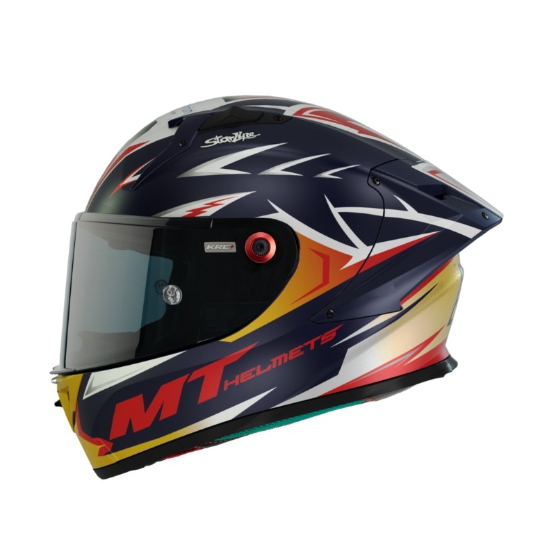 MT FF103PLUSC KRE+ Carbon Acosta A37 modro-bela-oranžna integralna motoristična matte