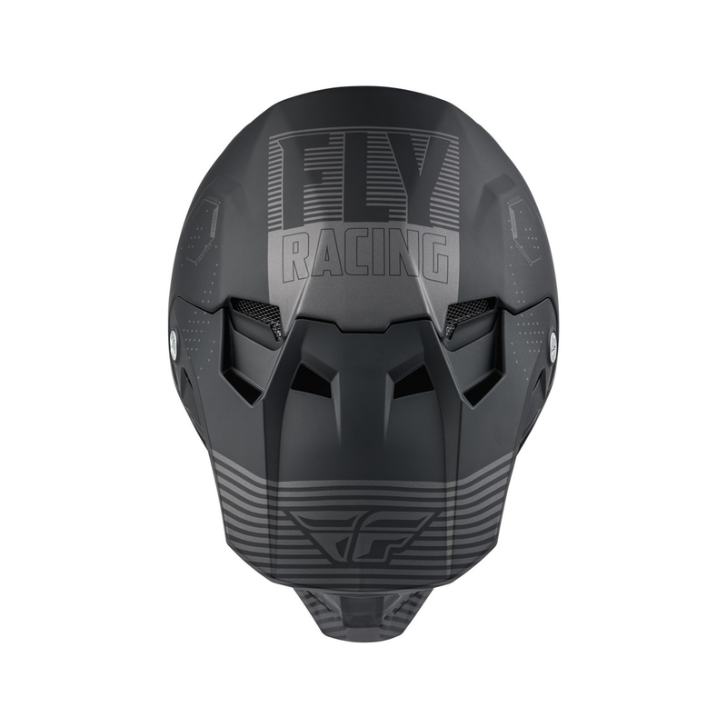 Motokros čelada FLY Racing Formula CC Primary črno-siva mat