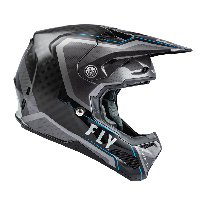 Motokros čelada FLY Racing Formula Axon black-grey-blue