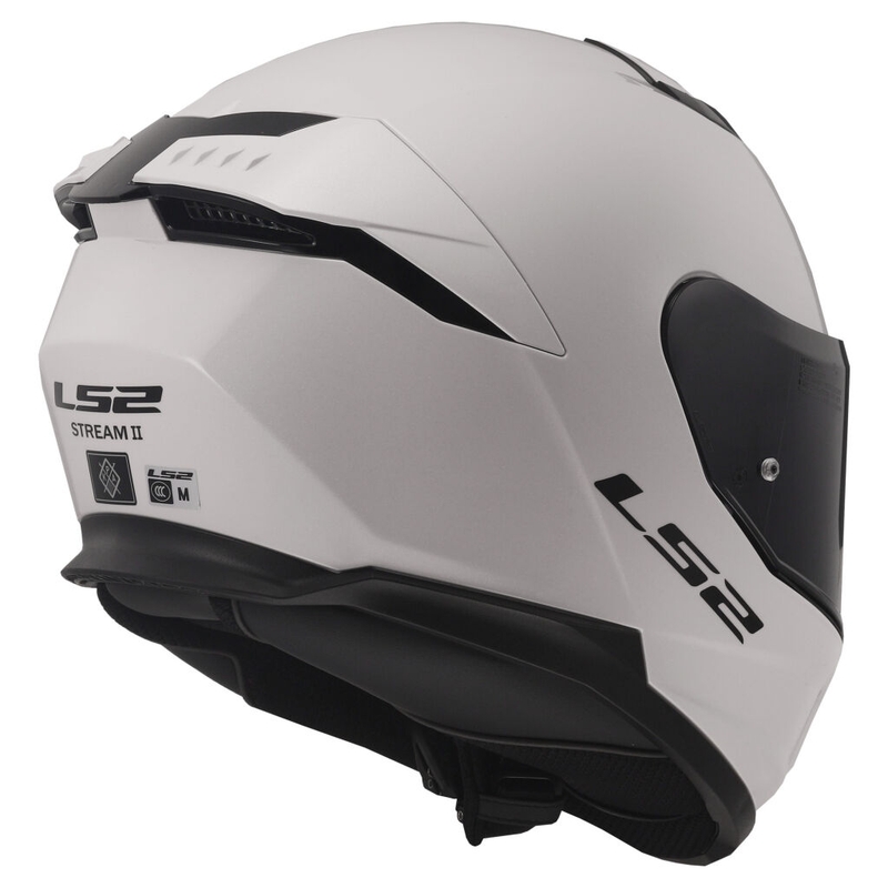 Motoristična čelada LS2 FF808 Stream II, bela, sijajna