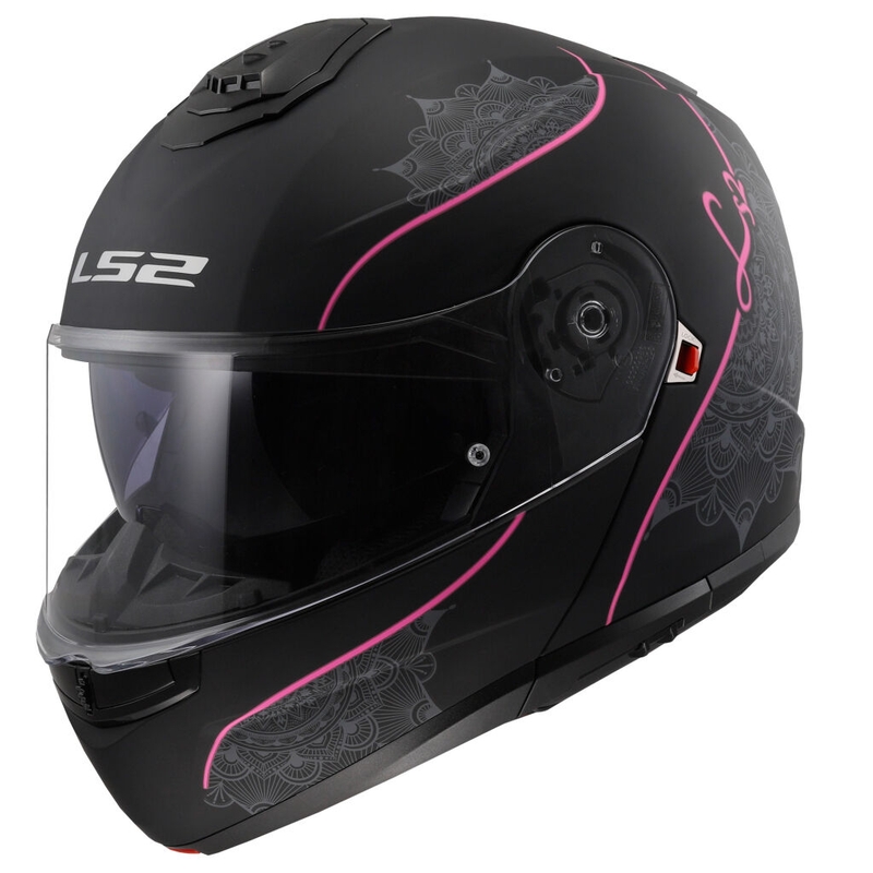 Preklopna čelada LS2 FF908 Strobe II Lux črno-roza