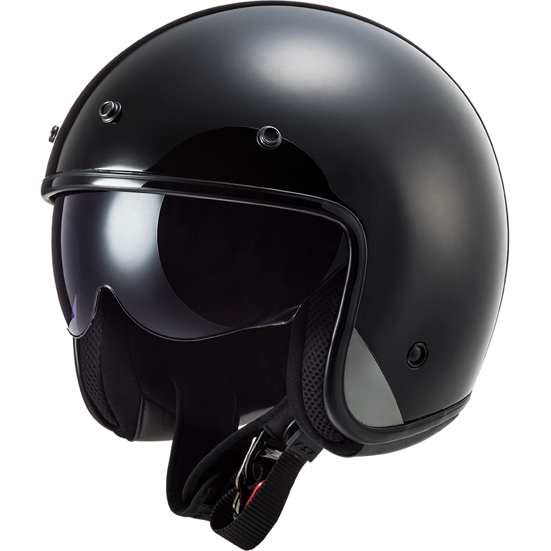 Odprta motoristična čelada LS2 OF601 Bob II Solid black mat