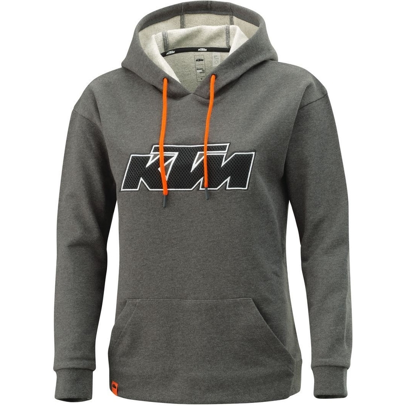 Ženska majica s kapuco KTM Patch Hoodie siva razprodaja
