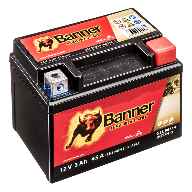 Gel baterija Banner Bike Bull Gel 12V YTX4L-BS/YTZ5S-BS, 3AH, 50A