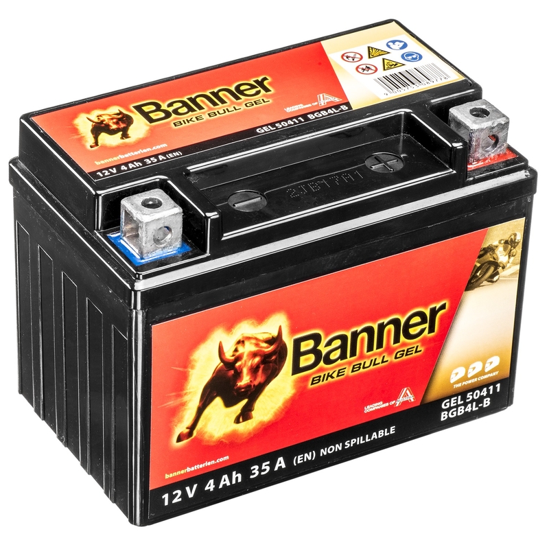 Gel baterija Banner Bike Bull Gel 12V, YB4L-B, 4AH, 40A