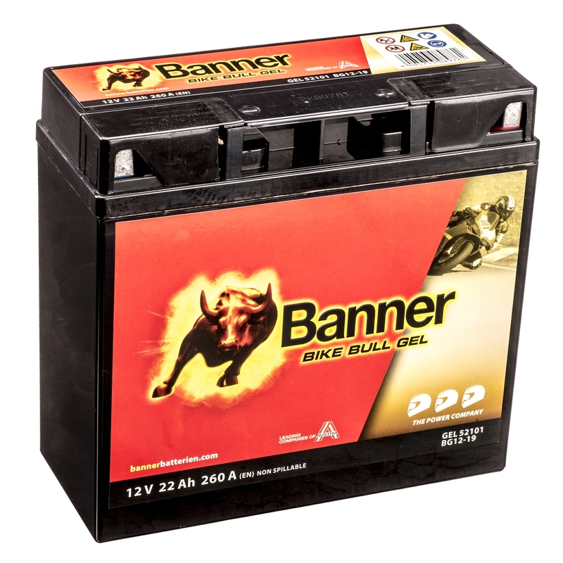 Gel baterija Banner Bike Bull Gel 12V, 51913, 22AH, 260A