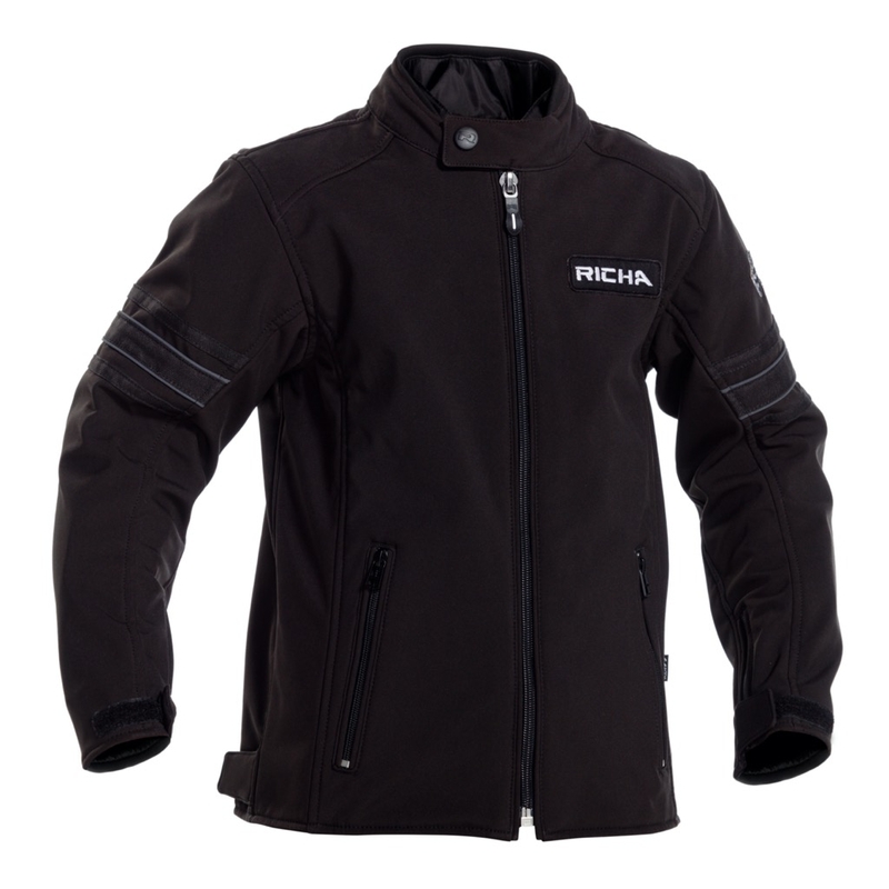 Otroška motoristična jakna RICHA Toulon 2 Softshell Black razprodaja