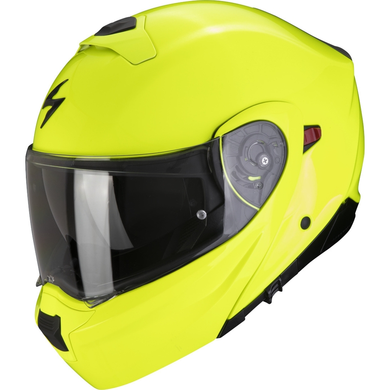 Motoristična čelada na preklop Scorpion EXO-930 EVO Solid fluo yellow