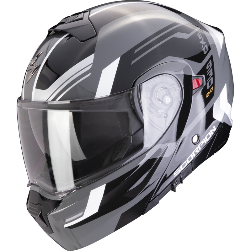 Motoristična čelada Scorpion EXO-930 EVO Sikon sivo-črno-bela