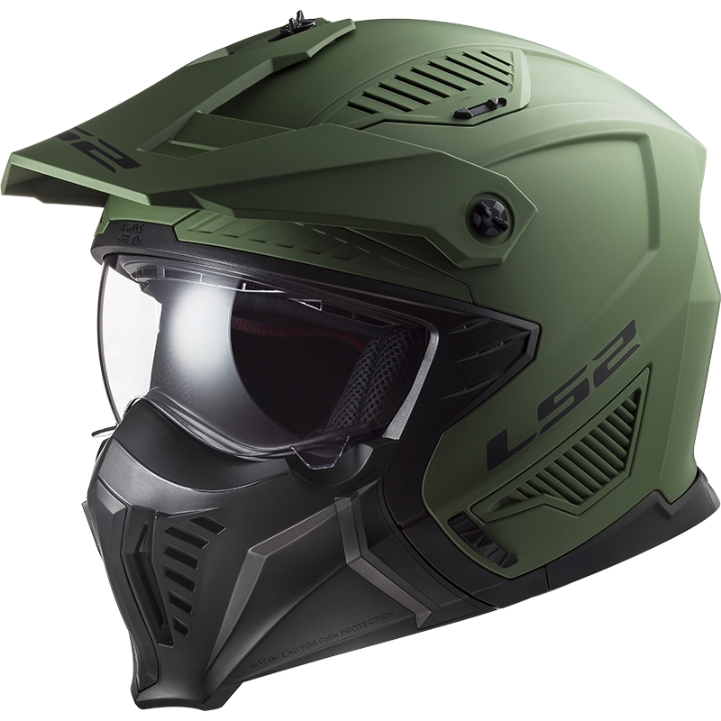 Motoristična čelada LS2 OF606 Drifter Solid green matt