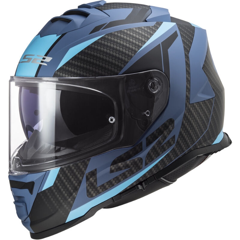 Celoobrazna motoristična čelada LS2 FF800 Storm II Racer črno-modra